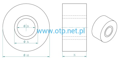 Taśma do datownika termotransferowa 35 mm 122mb BIAŁA TTR hot stamp