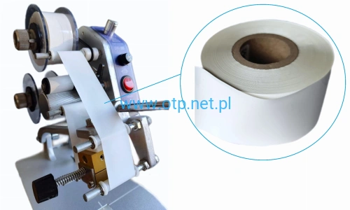 Taśma do datownika termotransferowa 30 mm 122 mb BIAŁA 10szt