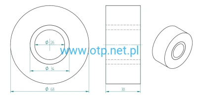 Taśma do datownika termotransferowa 30 mm 122 mb BIAŁA TTR