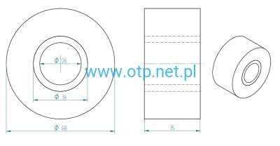 Taśma do datownika termotransferowa 35 mm 122mb BIAŁA TTR hot stamp